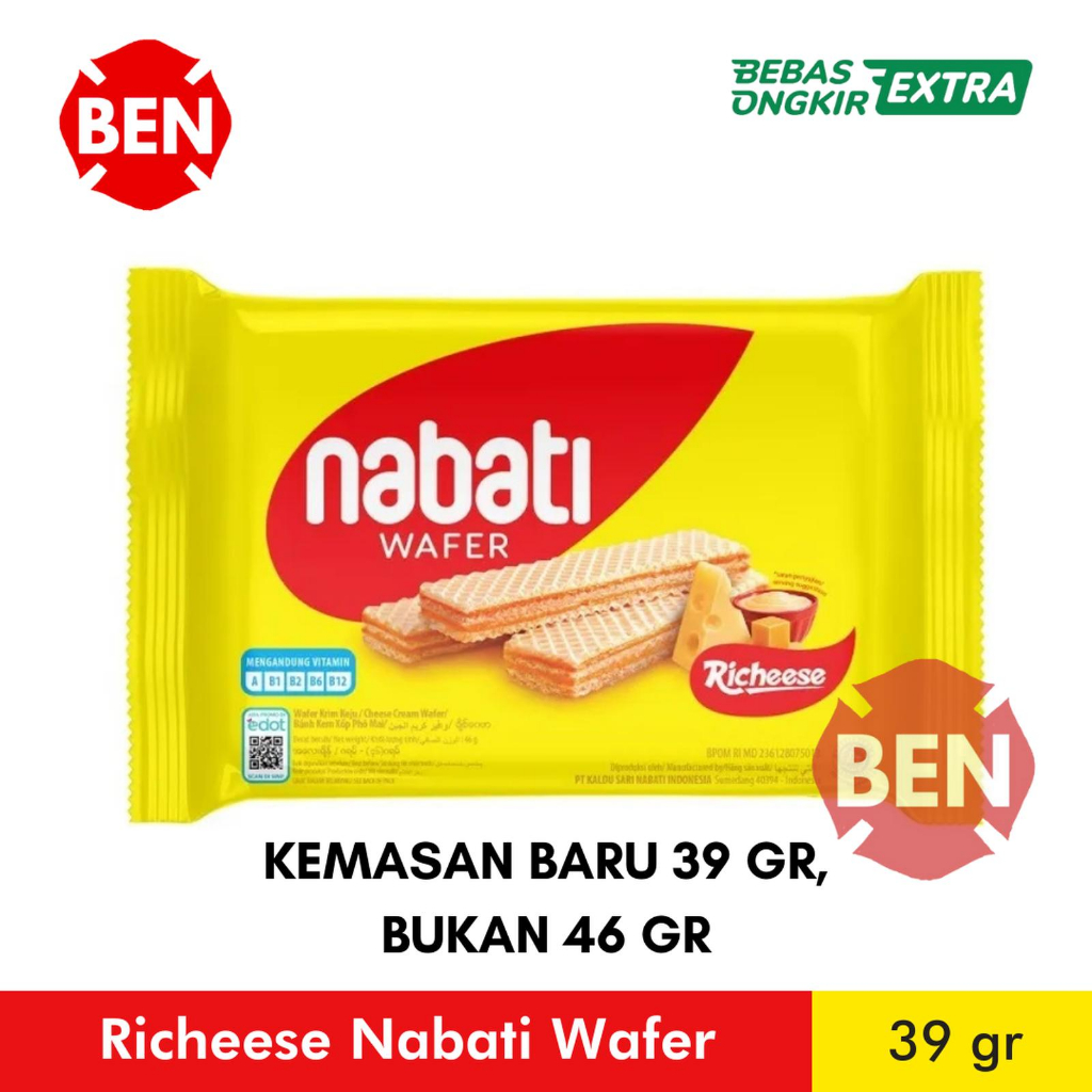 Richeese Nabati Wafer 46g 46gr Keju Cheese 2000 50g 50gr