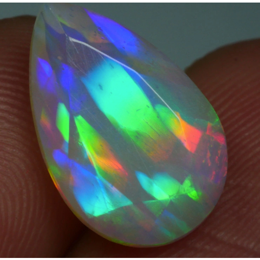 2.670 CT BRILLIANT FACETED RAINBOW BLOCK WELO CHAFF BEAUTY COLOR WELO OPAL