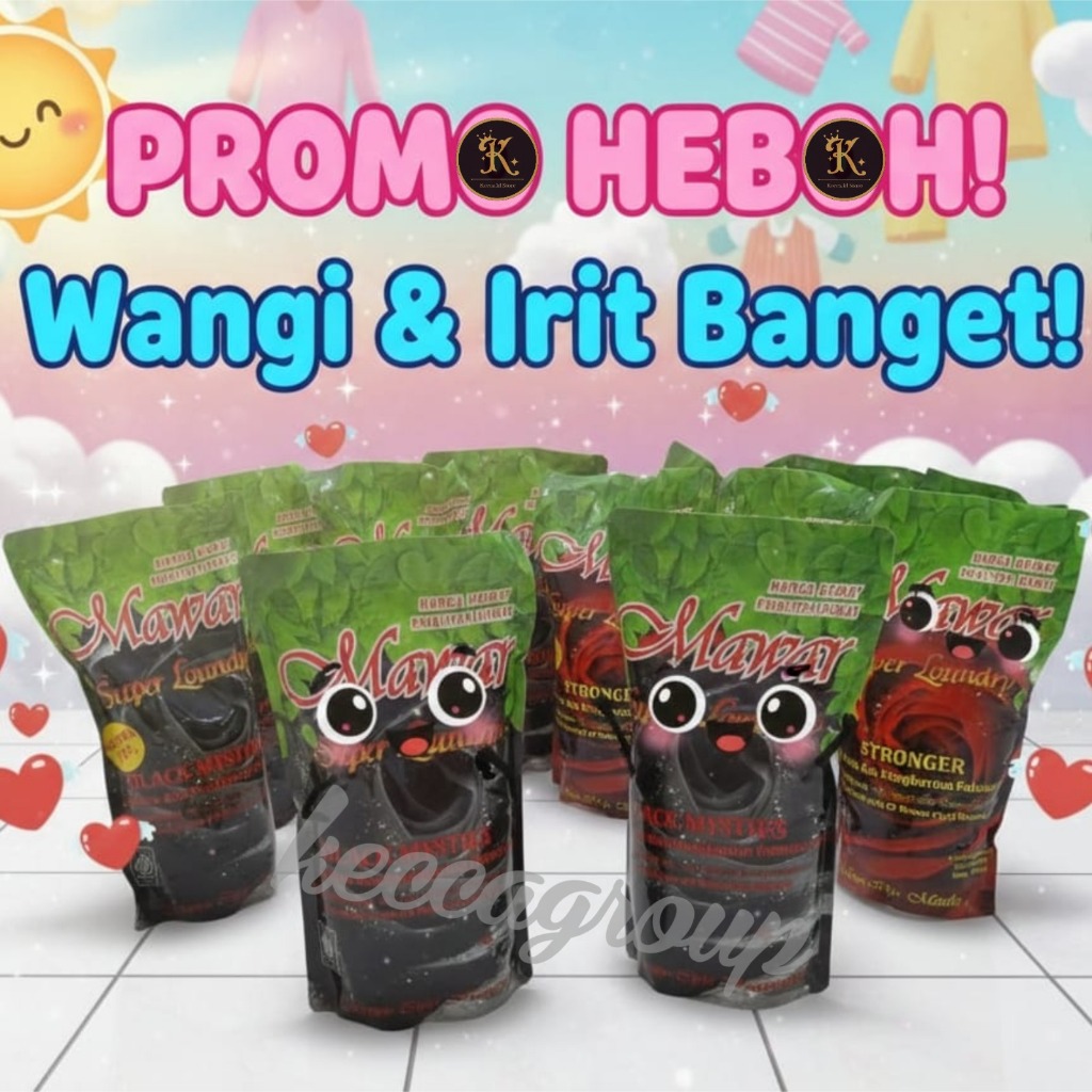 MAWAR SUPER LAUNDRY ORIGINAL/PEWANGI PELICIN PAKAIAN MAWAR LAUNDRY ORIGINAL/PAKET HEMAT MAWAR LAUNDR
