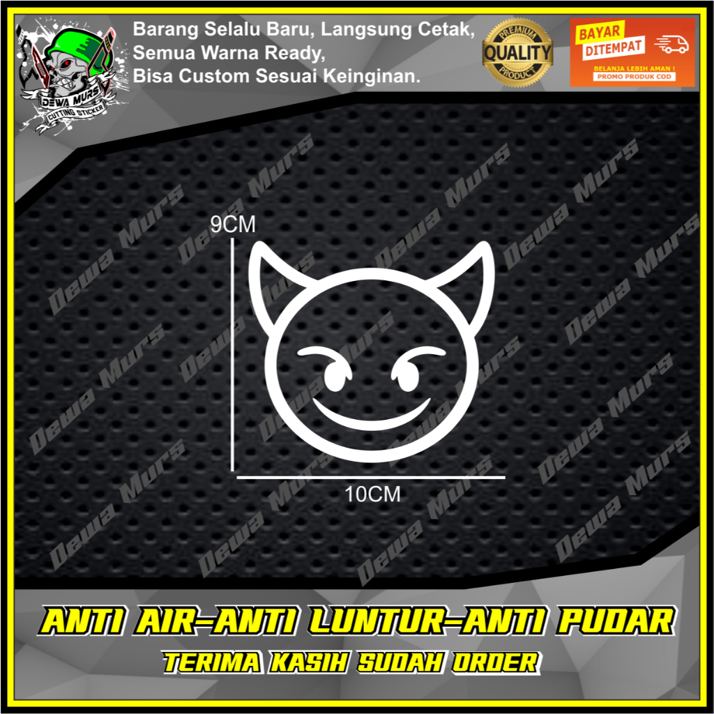 Cutting Sticker EMOJI DEVIL Sticker Cocok Buat Motor Dan Mobil