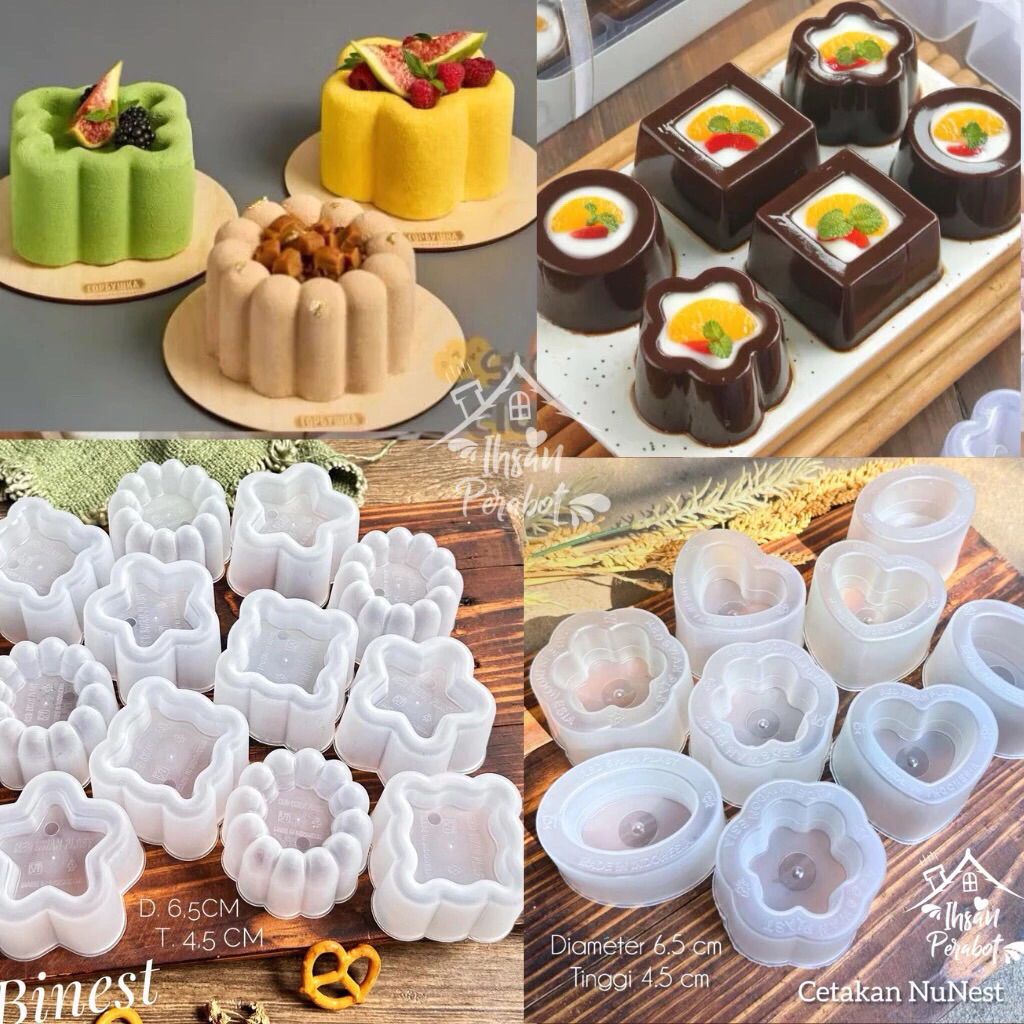 Cetakan Puding Kue Nunest HARGA SATUAN Cetakan Kue Kotak Lingkaran Bulat Bintang Bunga Hati Oval Nes