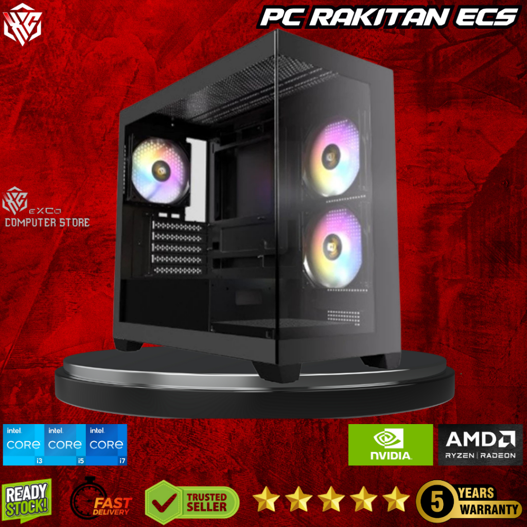 PC Gaming 3 Jutaan Valorant & Dota 2 | Ryzen 3 RAM 8GB SSD 128GB HDD 500GB | ECS PRIME