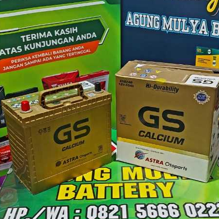 Aki Kering Mobil GS ASTRA MF CALCIUM | 65B24R /L/LS | 12V 55Ah