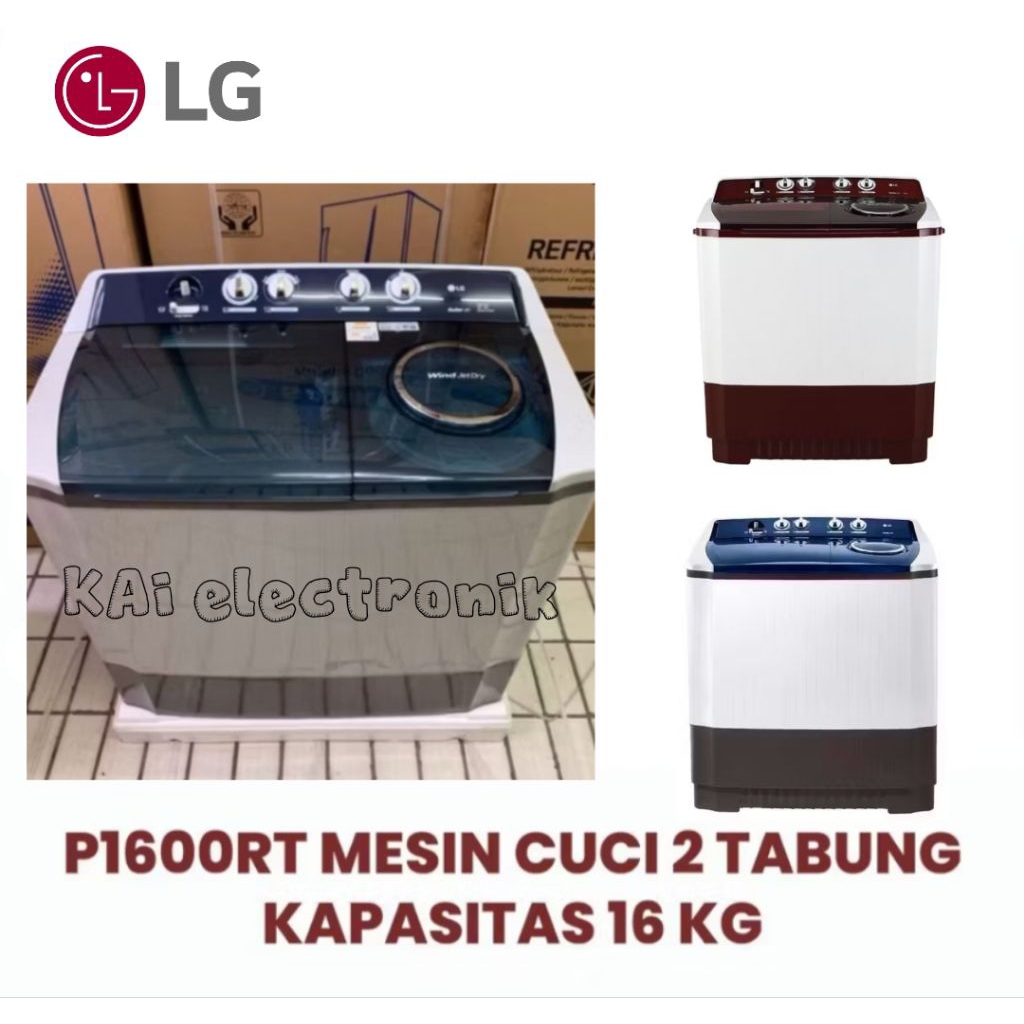 MESIN CUCI 16KG LG P1600RT GARANSI RESMI 1 TAHUN