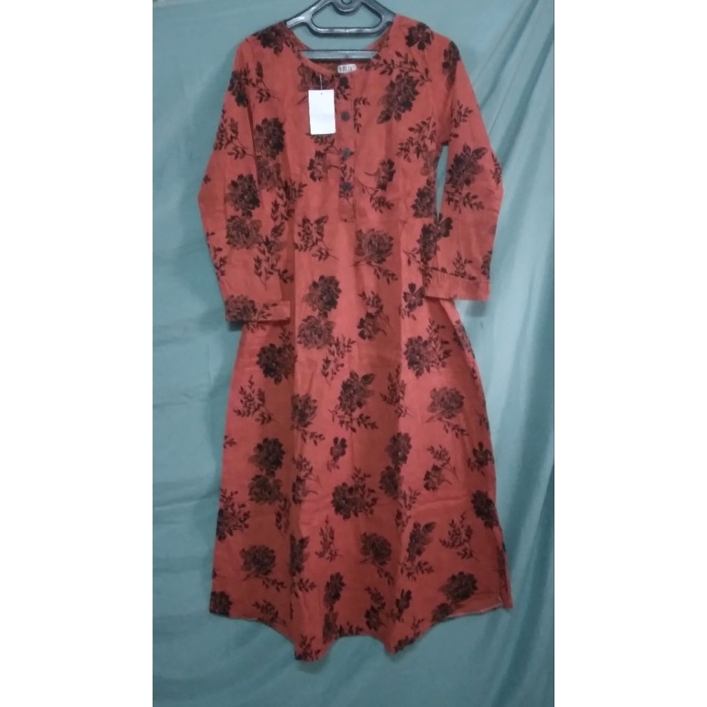 gamis murce bahan katun tebal