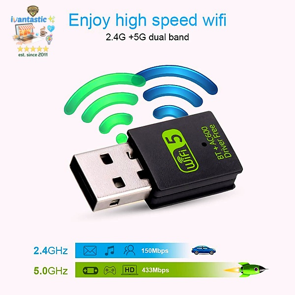 USB Dongle Adapter WiFi Bluetooth for PC Car Printer IOS Android Windows Linux MAC Comfast Original