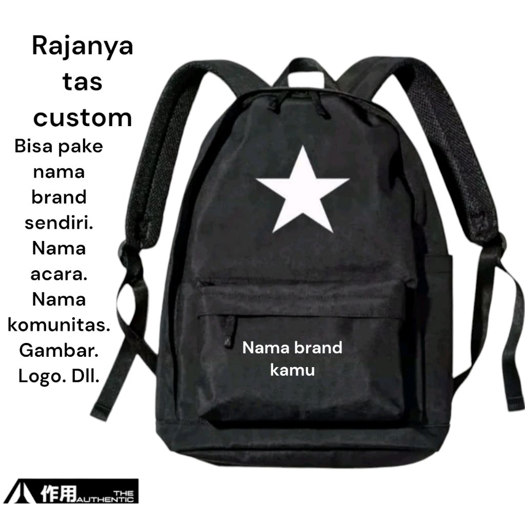 Tas Ransel Custom Nama Perusahaan Logo kamu Nama Acara Tas Ransel Pria Ransel  Ransel Kuliah Ransel 