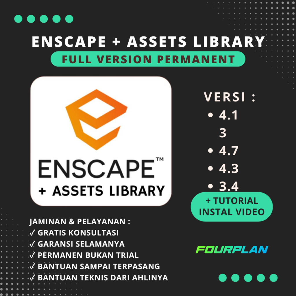 Enscape 3D Full Version Lifetime + Assets Library Lengkap Offline - Software Render SketchUp Win