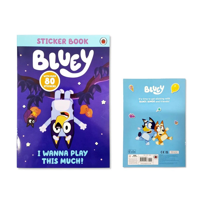 Bluey: I Wanna Play This Much Sticker Book - Buku Aktivitas Stiker Anak Original (Lebih dari 80 Stik