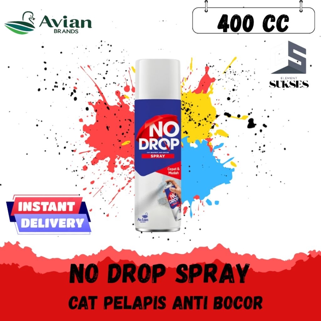 NO DROP SPRAY Cat pelapis anti bocor kedap air elastis (hitam) 400cc