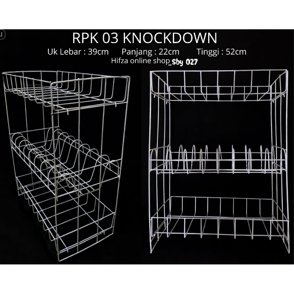Rak Rpk 03 KNOCKDOWN Rak piring pratis