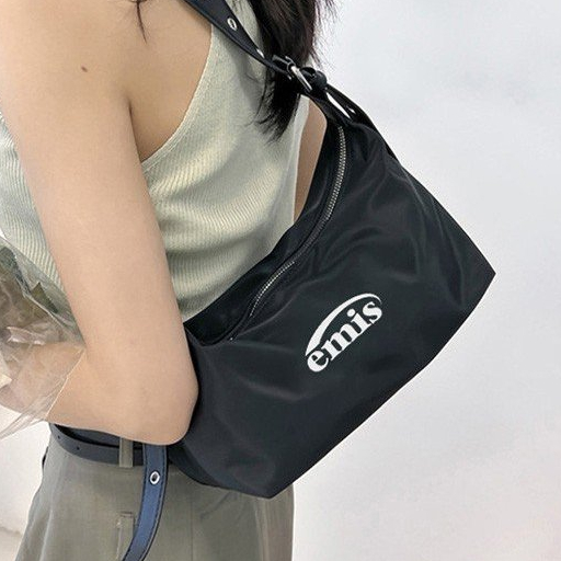 Women's Korean Niche Underarm Single Shoulder Bag Casual Crossbody Bag Nylon Dumpling Bag