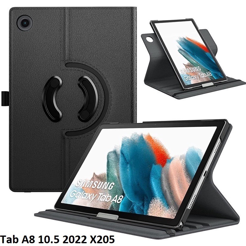 Case SAMSUNG TAB A8 10.5 / TAB A8 2022 X205 X200 SM-X205 Flip Cover Rotary Leather