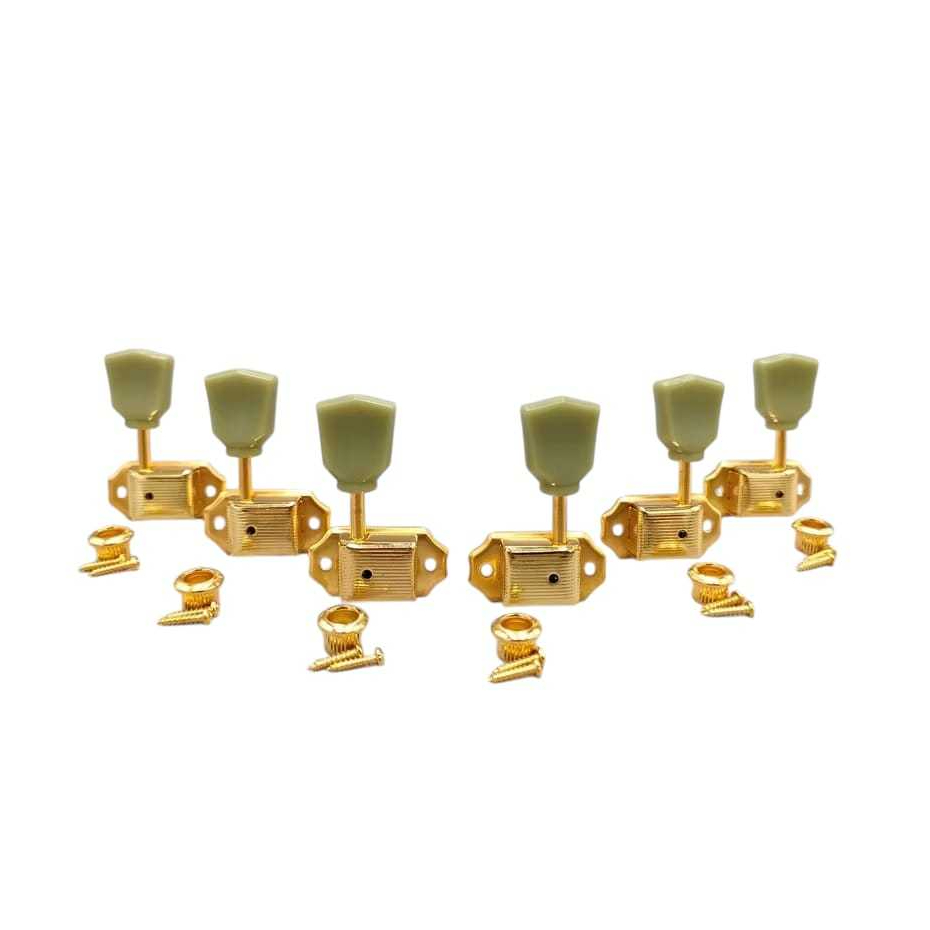 COWBOY DRYER TUNING PEG MACHINE GITAR GIBSON TULIP PUTERAN HIJAU (3R 3L)
