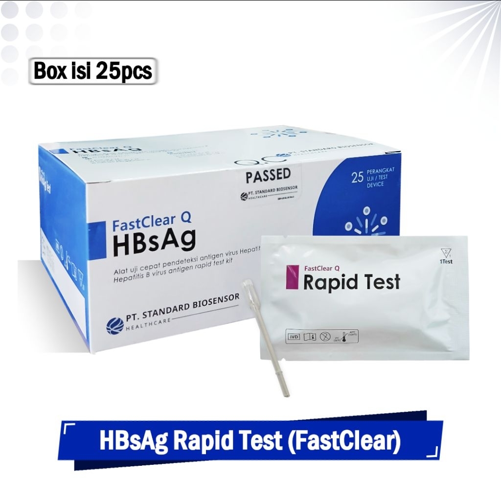 FastClear Q Rapid Test Antigen Hepatitis B HBsAg Box isi 25 Pcs