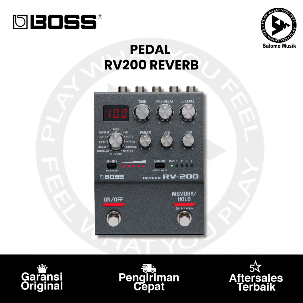 Pedal Efek Reverb BOSS RV200 Original