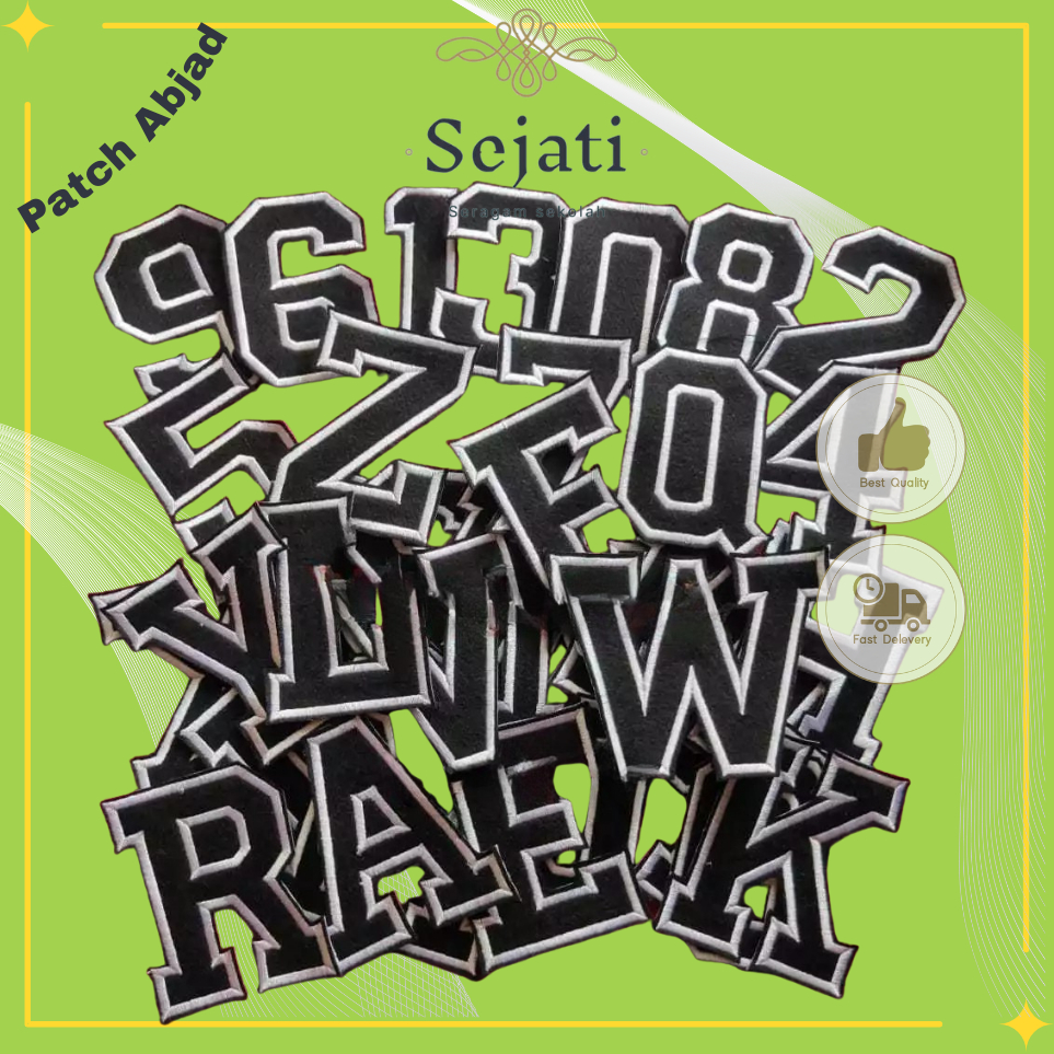 Seragam Sejati Collection - Patch Abjad Bordir huruf besar satuan