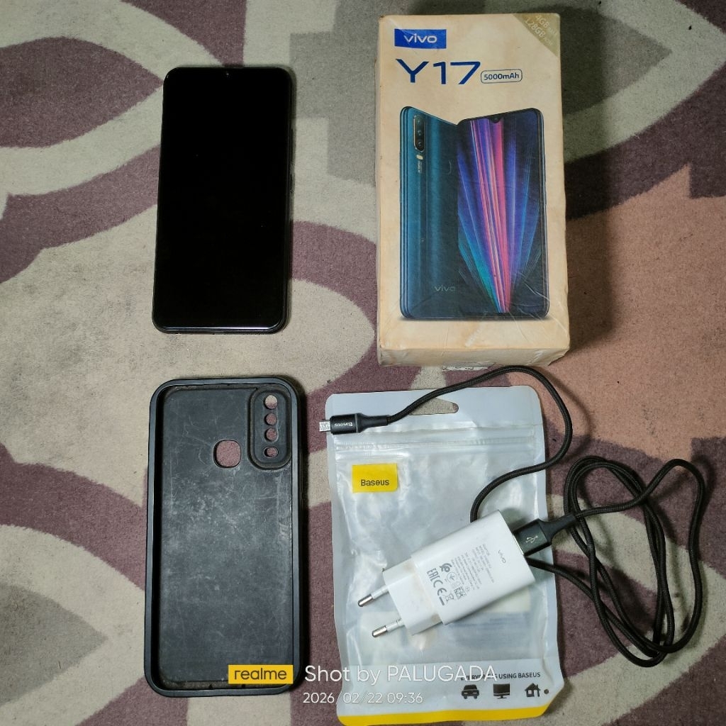 Vivo Y17 4/128 fullset Original bekas pakai second seken