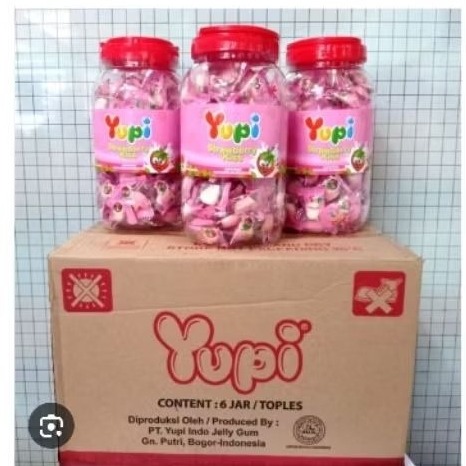 Yupi permen toples 1 dus (6 toples)