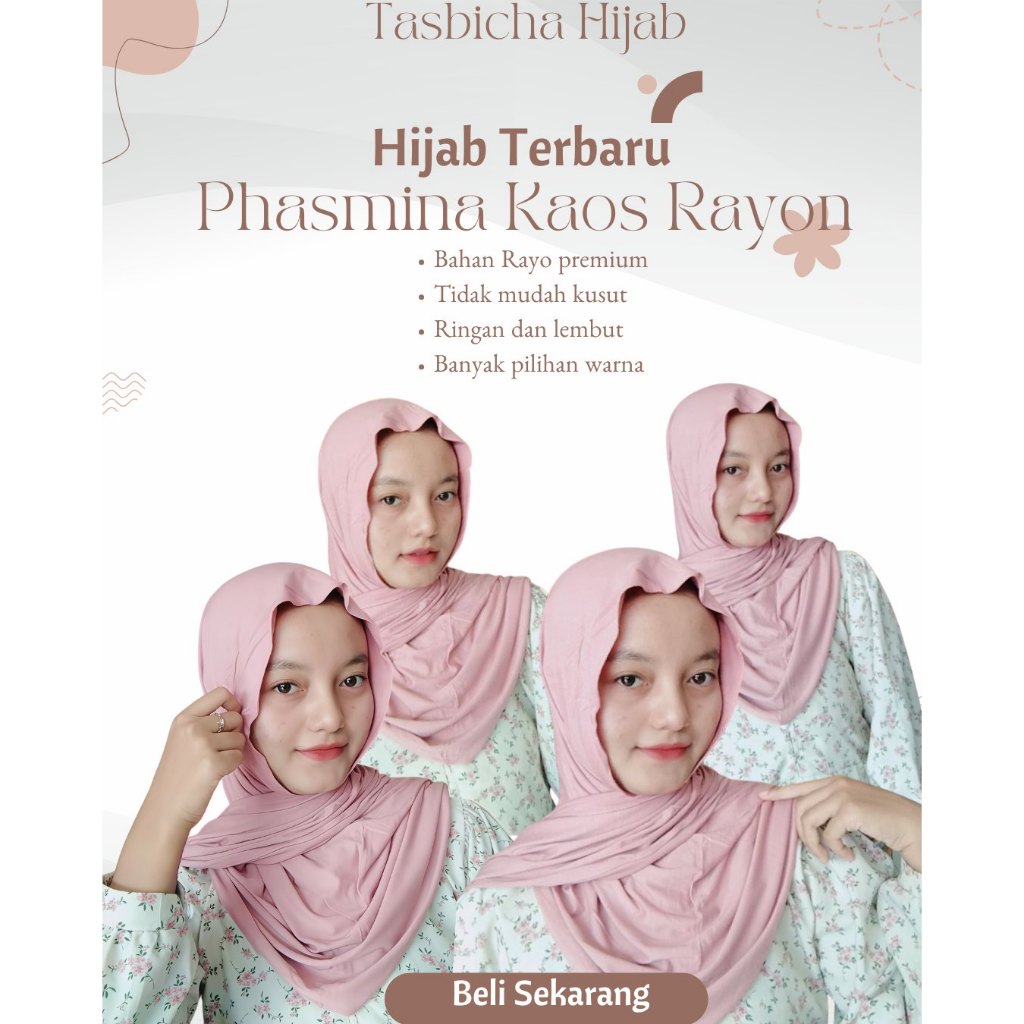 Pashmina Kaos Rayon Cooltech Azkia Series by Raudhah Scraf