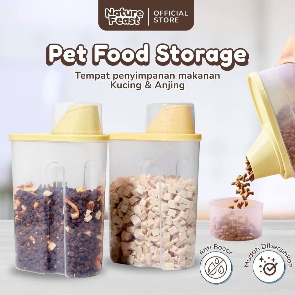 Free Pet Food Storage - Tempat Penyimpanan Makanan Kucing Anjing - Pet Food Storage Jar - Toples Mak