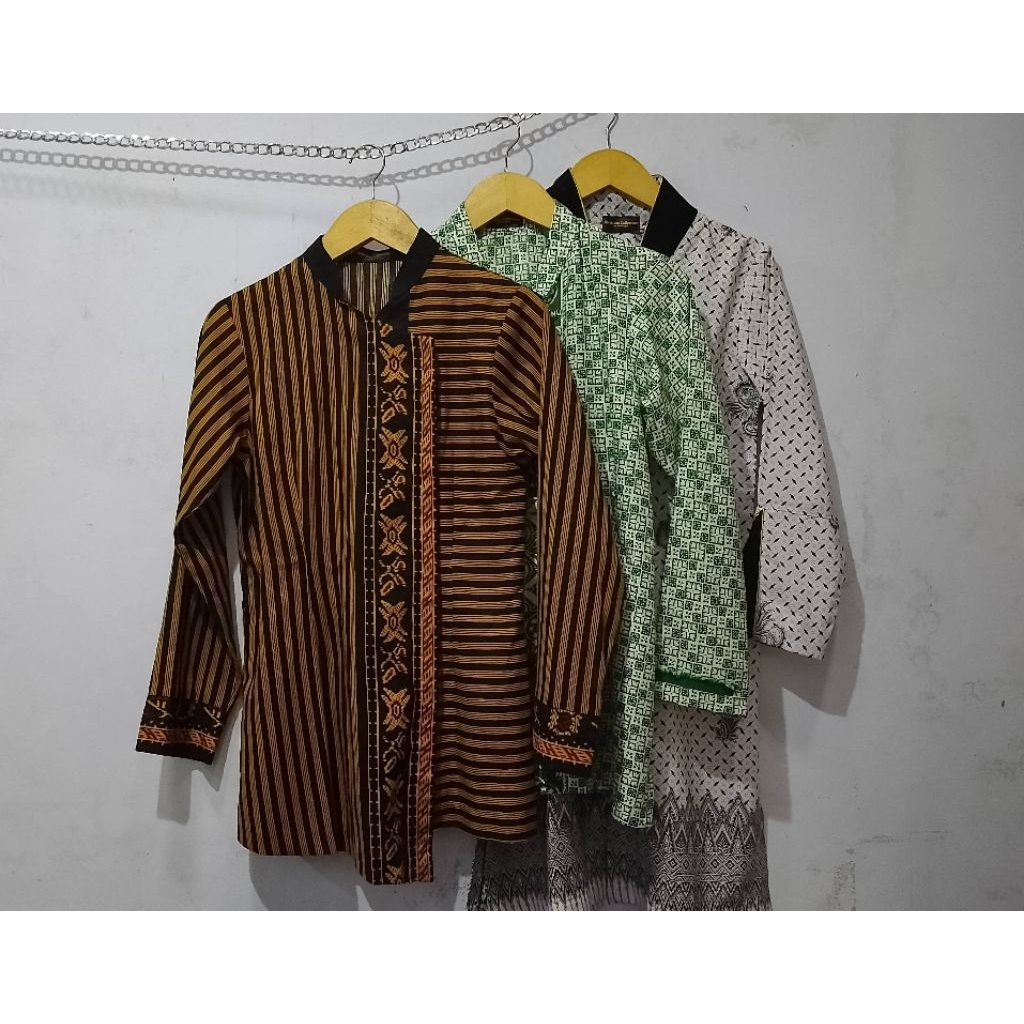 atasan baju lurik batik modern/atasan wanita lurik/atasan fatayat/atasan seragam Fatayat model kekin