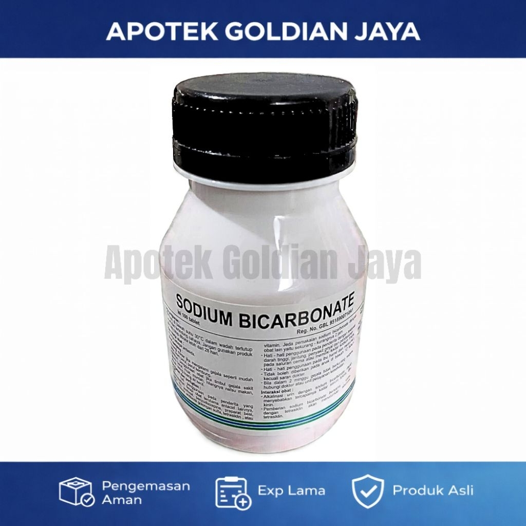 Sodium Bicarbonate Tablet 500 mg 100 Tablet - Untuk Pengobatan Asidosis