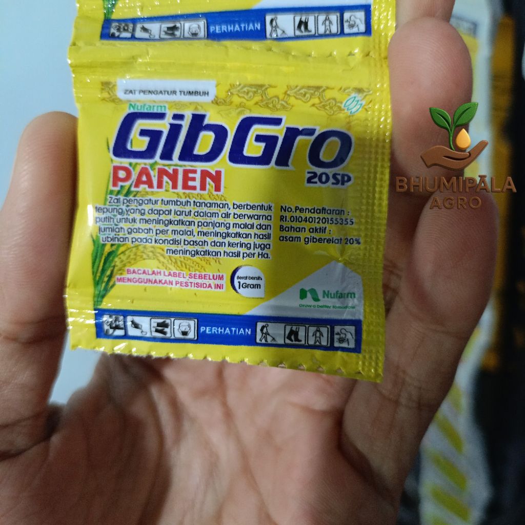 Gibgro Panen 20 SP ZPT Asam Giberelat 20% untuk Padi