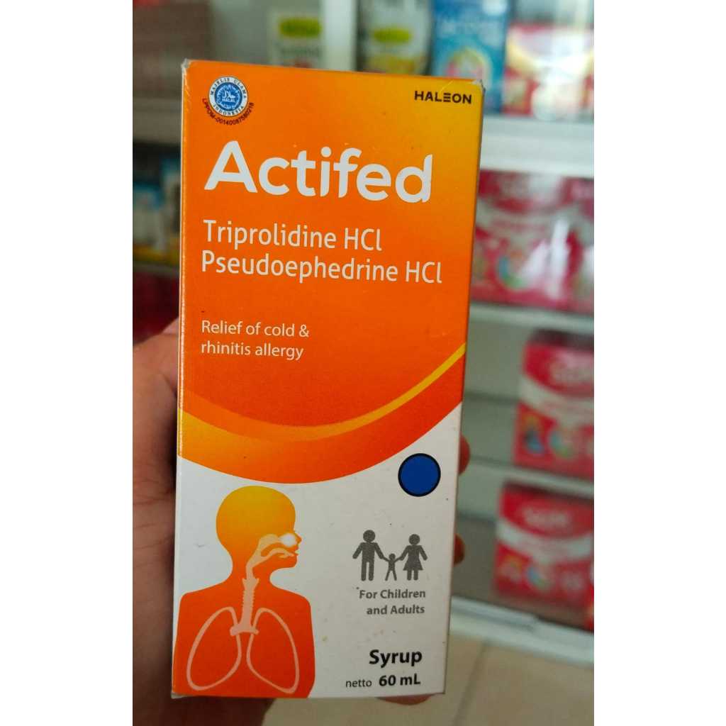 Actifed Sirup 60ml Untuk Flu Dan Alergi untuk anak anak dan orang dewasa