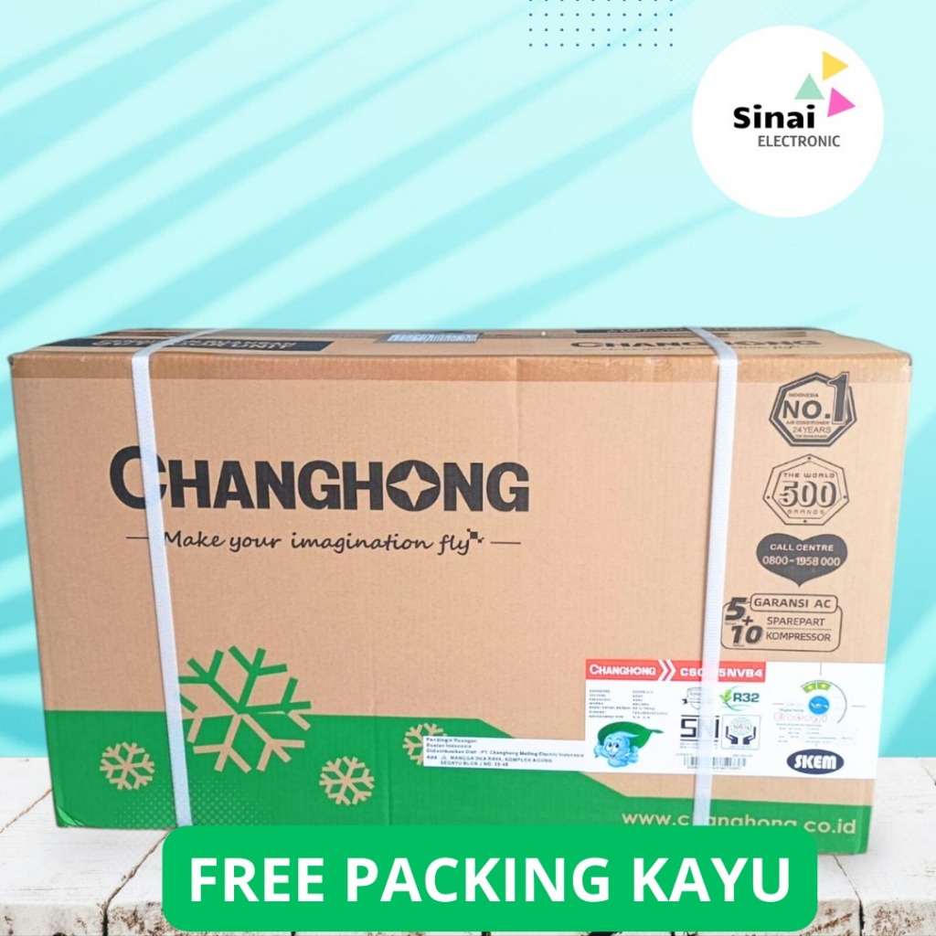 Outdoor Ac baru CHANGHONG 1/2 pk - 2 pk Tipe CSC-05NVB4 - CSC-18NVB3 Full Freon R32 Barang Baru Sege
