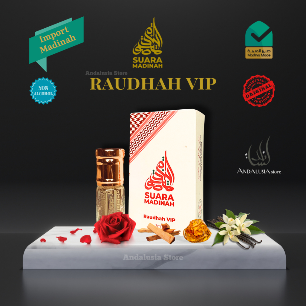 Parfum Raudhah VIP Suara Madinah, Aroma Karpet Nabawi Original Untuk Sholat
