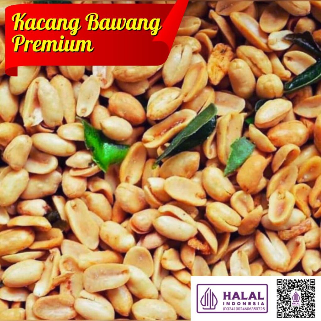 200gr Kacang Bawang Premium Super Kriukkk Renyah Maksimal/ Kacang Bawang/ Kacang Bawang Gurih/ Kacan
