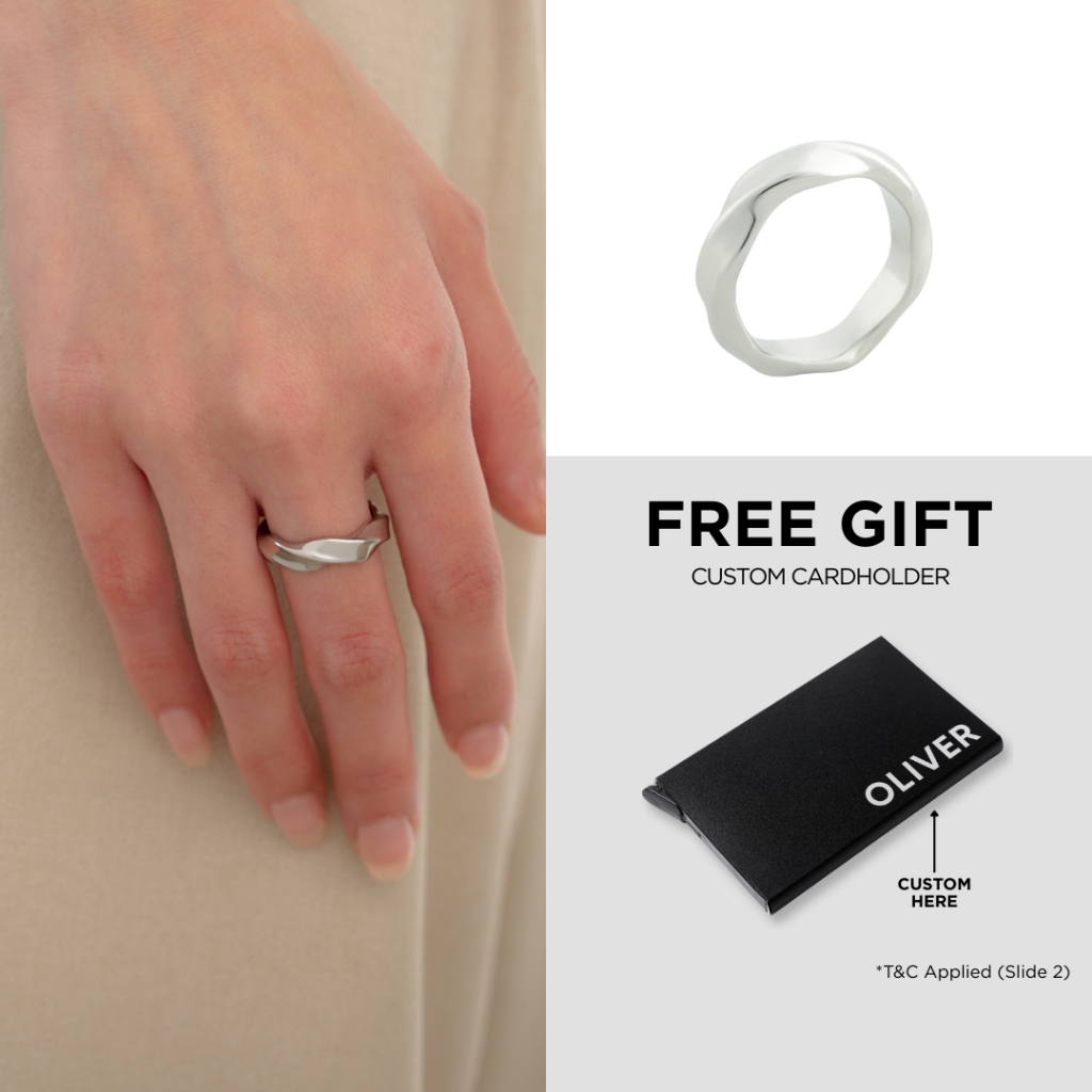Kuze Original Cincin Wanita Stainless Steel Anti Karat - Marley Ring