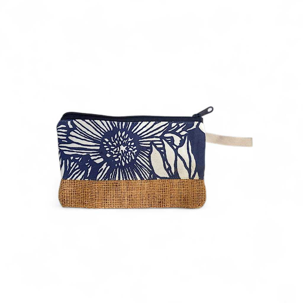 Dompet Souvenir Pernikahan Pouch Dompet Goni Kanvas Motif Size 19x12 Cm
