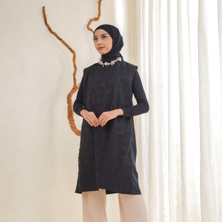 HIJABYULVA FLORA VEST  // KATUN  PREMIUM // OUTER ORGANZA PREMIUM // CARDIGAN ORGANZA // ATASAN OUTE