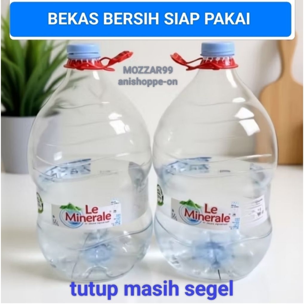GALON/BOTOL BEKAS/KOSONG LE MINERAL+TUTUP 15 liter (bekas bersih siap pakai)