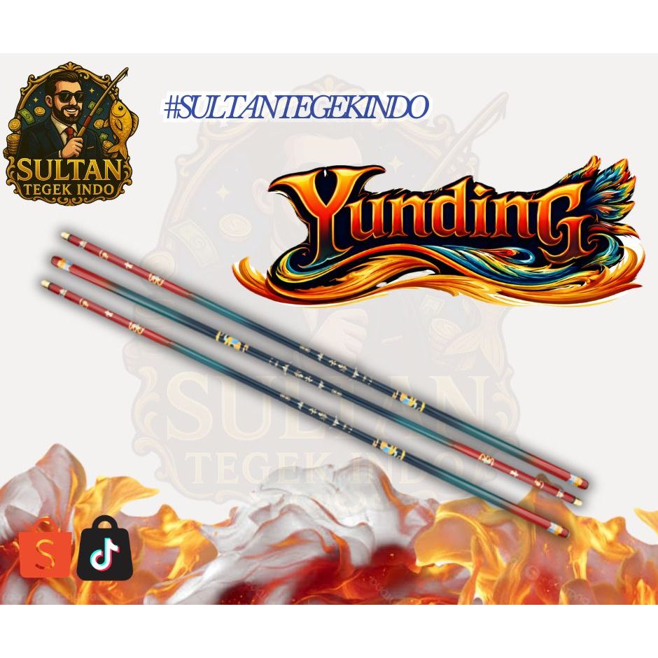 Joran Tegek Pancing YUNDING FULL Carbon / Tegek Premium Import Yunding / Tegek YUNDING Import