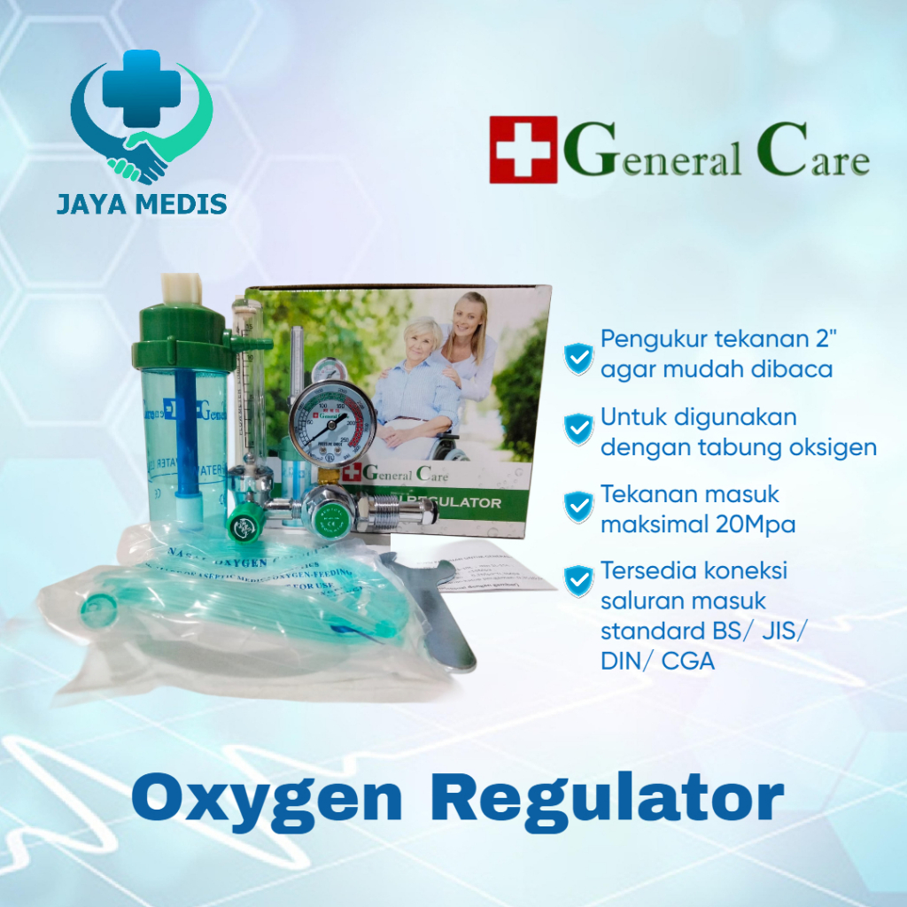 Regulator Tabung Oksigen O2 General Care Regulator GENERAL CARE