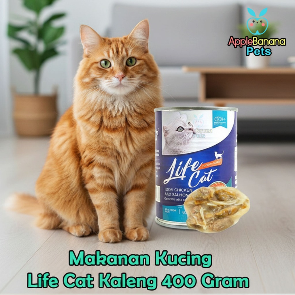Life Cat Kaleng 400 gr - LifeCat Can 400gr makanan kucing basah kalengan life cat
