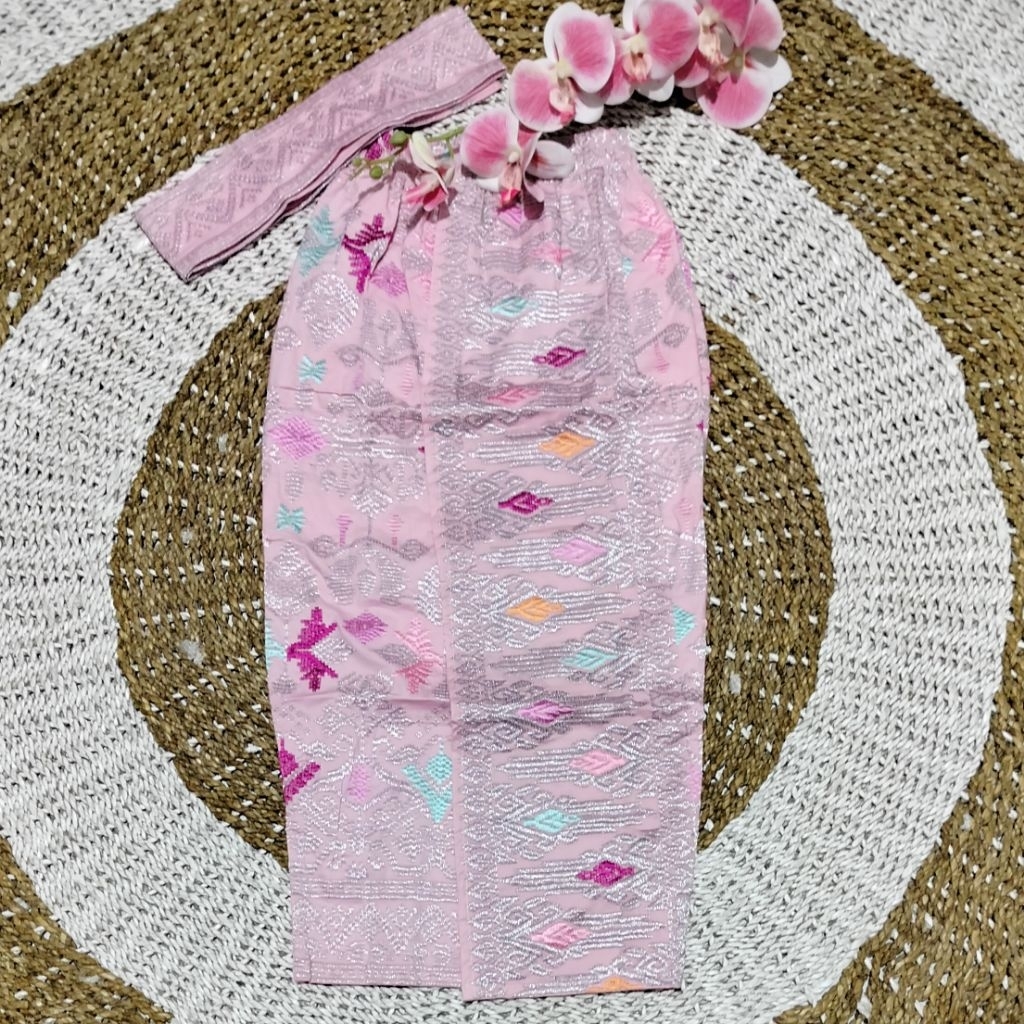 Kamen Bordir Anak Tanggung/Kamen Set Selendang/Kamen Anak/Kamen Tanggung