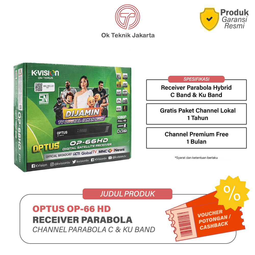 OPTUS - Receiver Parabola Optus New OP 66 HD Bisa Buka MNC Group