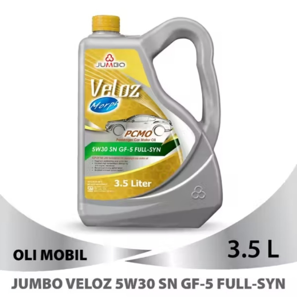 JUMBO VELOZ PCMO 5W30 3.5L/OLI MESIN 5W 30/5W30 Api SN Bensin Full Synthetic 3.5L/3,5 L