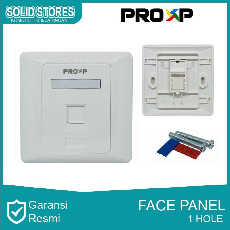PROXP Face Plate/Face Panel 1 Hole - Kompatibel Modular jack RJ45/RJ11