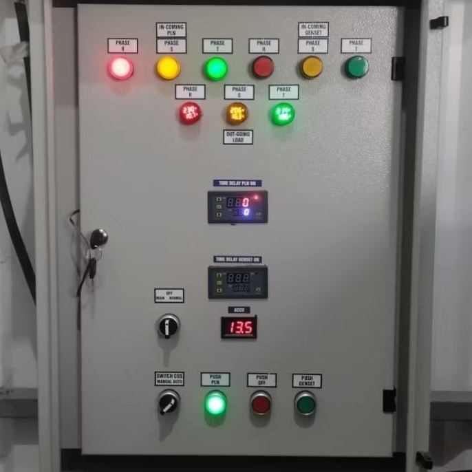 PANEL ATS PLN GENSET,3phase full otomatis,20kva 3 phase