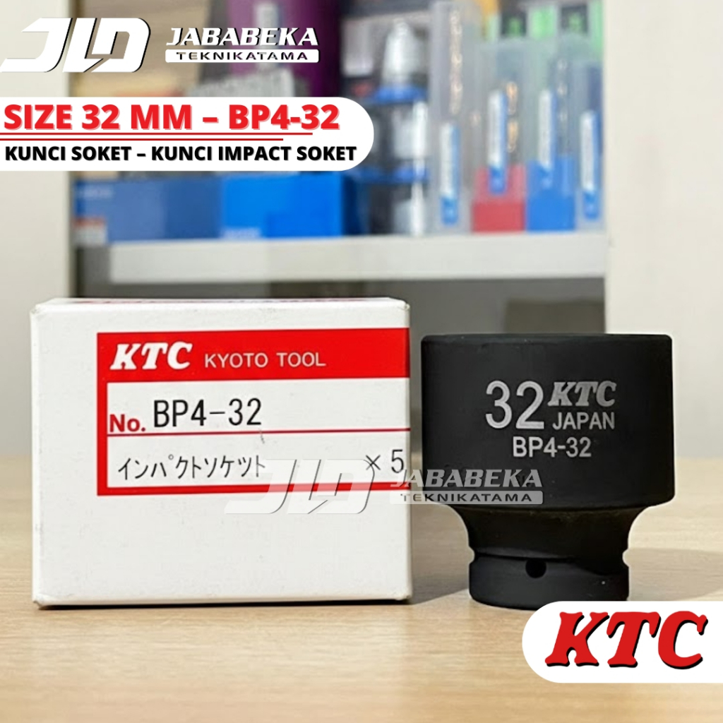 KTC BP4-32 / BP4 - 32 Kyoto Tool / Impact Socket (Kunci Sok) 32 mm KTC Original