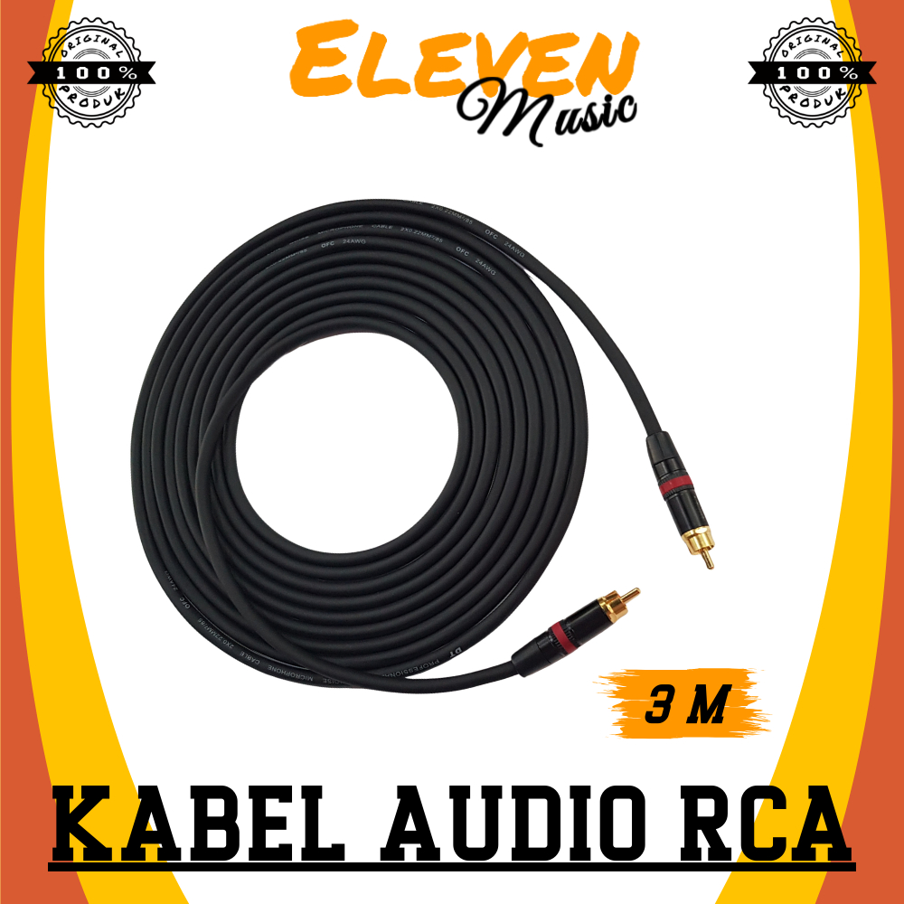 Kabel Audio Costum Jack RCA High Kualitas Low Noise