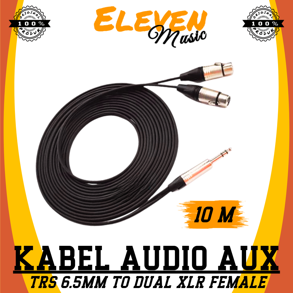 Kabel Audio Costum Jack TRS 6.5mm to Dual XLR Female Kabel Audio Costum Kabel