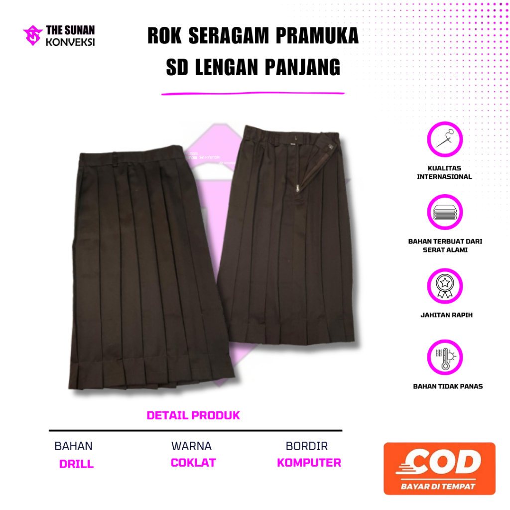 ROK SERAGAM PRAMUKA SD ROK SERAGAM PRAMUKA ROK PANJANG PRAMUKA SD MURAH