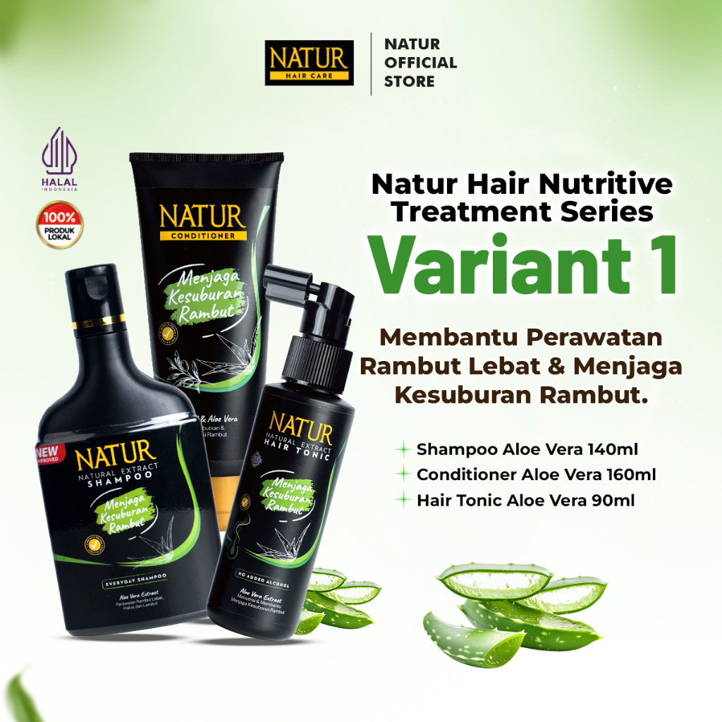 Natur Nutritive Treatment Series | Paket Rambut Lebih Tebal - Paket Rambut Kering Rusak