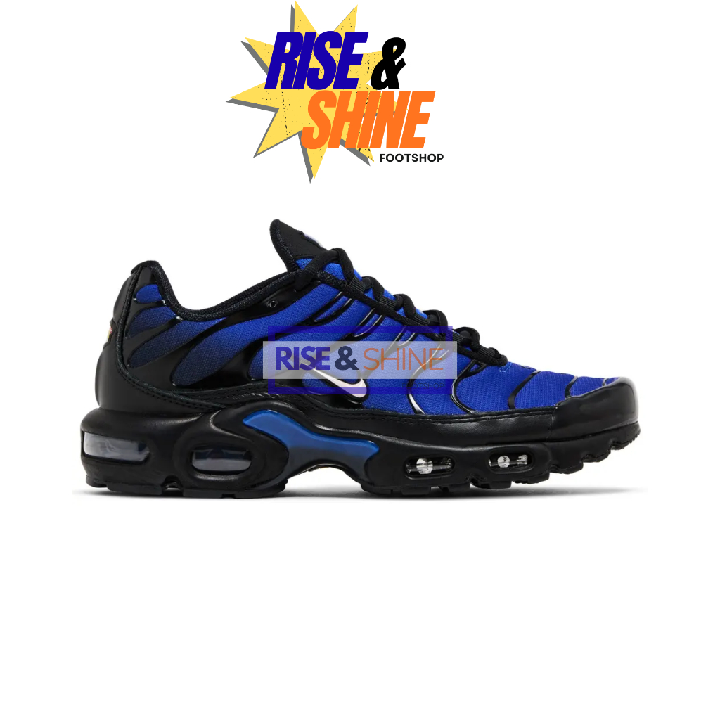 Sepatu Air Max Plus Premium Black Racer Blue